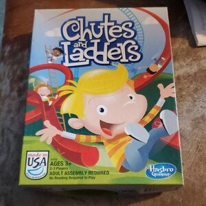 Hasbro Chutes and Ladders Game - Red, Blue, Yellow Fun